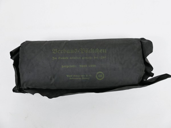 Wehrmacht bandage pack 1940 LARGE gummed first aid 28x12cm WK2
