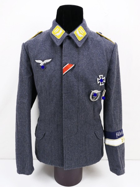 Luftwaffe aviator blouse Olt paratrooper Crete parachute division H. Göring uniform from museum
