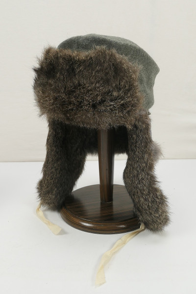 Wehrmacht winter cap fur cap rabbit fur hare fur field cap size 59