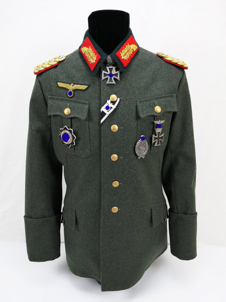 Wehrmacht M36 uniform field blouse General Gr.50 with Knight's Cross + DKG from museum liquidation