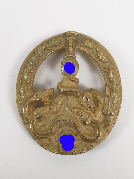 Wehrmacht gang fight badge NS level gold partisans half hollow