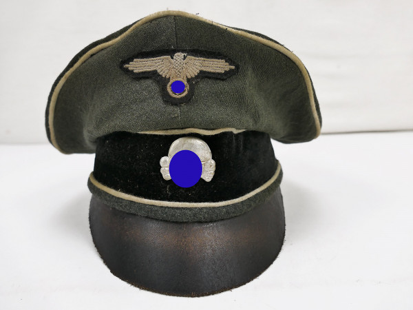 Waffen SS VT officer's peaked cap Crusher Cap size 58 with effects mix unique piece