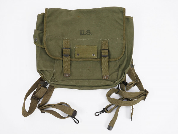 Musette Bag Field bag combat bag canvas with carrying frame Suspenders