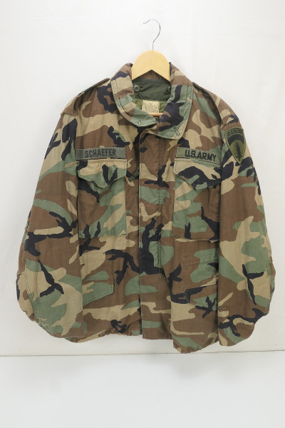Original US Cold Weather Field Jacket Alpha Industries Field Jacket Woodland 1981 Size Medium