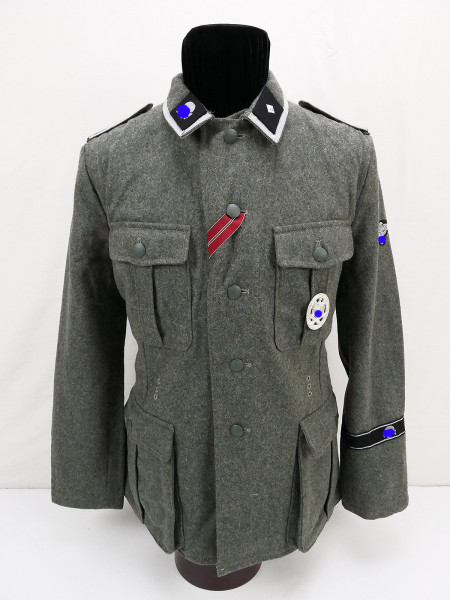 Waffen SS M40 field blouse skull uniform Unterscharführer fully effektiert from museum resolution