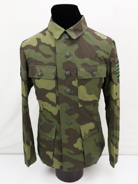 Waffen SS Tele Mimetico camouflage jacket four-pocket skirt Normandy Hauptscharführer
