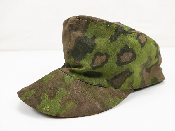 Waffen SS Frontfertigung field cap original fabric oak leaves spring size 59 camouflage cap