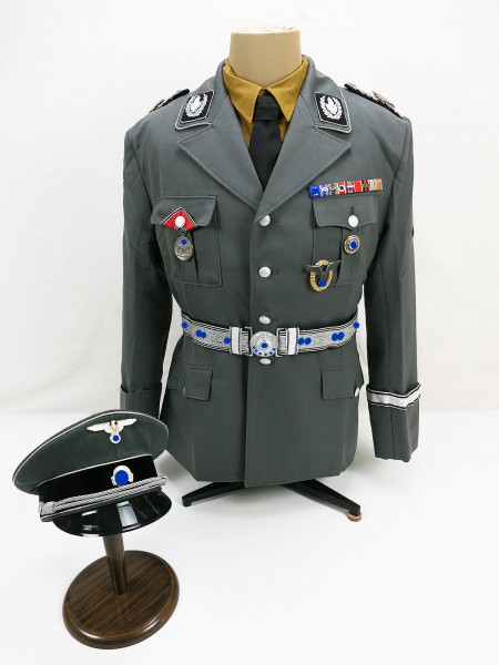 Uniform ensemble service coat Reichsführer SS with peaked cap after Heinrich Himmler