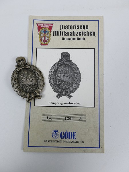Göde collector's item tank combat vehicle badge tank combat badge