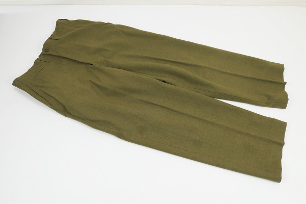 Original US WW2 M1937 Field trousers M37 Field wool serge OD Trousers with measurements - W34 - TOP