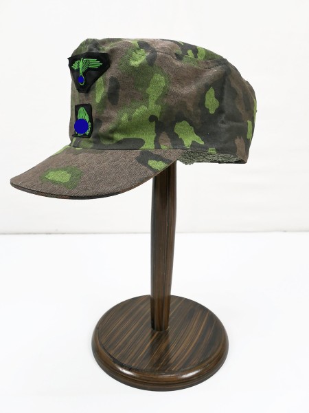 Waffen SS Eichenlaub field cap size 59 camouflage cap with green effects