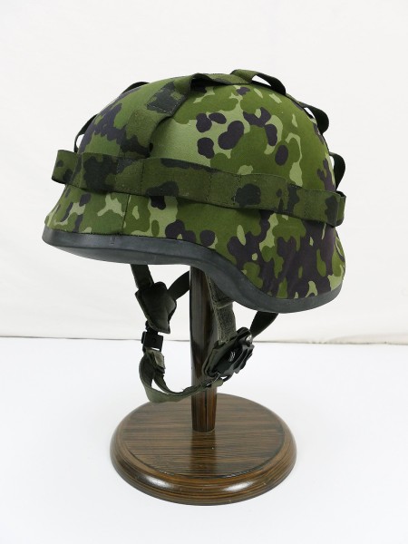 #5 Danish Combat Helmet CF Gallet - Danmark Army Einsatz Helm mit Helmbezug Flecktarn Gr. Small