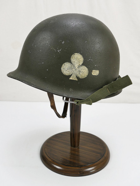 US ARMY M1 Swivel Bale Back Seam Helmet Steel Helmet U.S. Firestone Liner 101st AB/ 327th Glider Rgt.