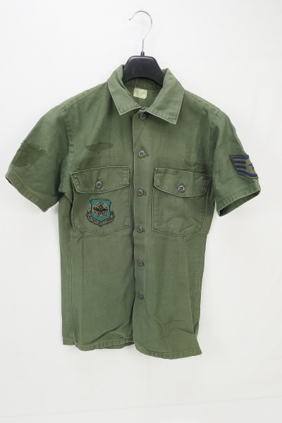 US Army Shirt Vietnam Utility Cotton Sateen OG-107 15½ x 33 Field Shirt 1973