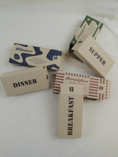 US ARMY WW2 Rations Type K Breakfast Supper Dinner Rations Box Box Carton Catering individual Ration