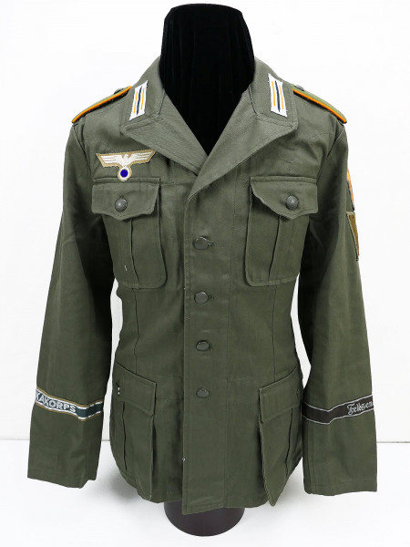 Wehrmacht M40 field blouse Afrikakorps Feldgendarmerie uniform effektiert from museum resolution