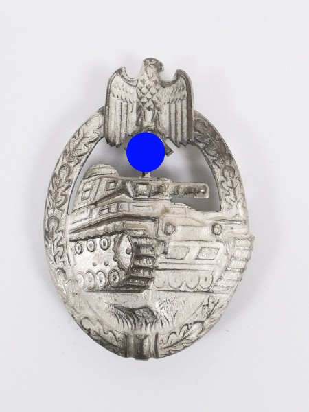 Panzerkampfabzeichen Wehrmacht level silver - hollow embossed silver plated