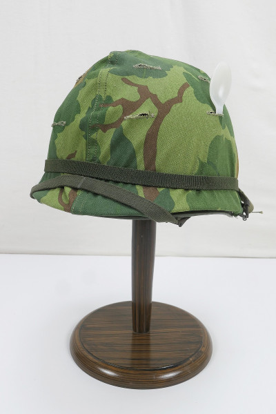 #2 US ARMY Vietnam M1 steel helmet with Mitchell helmet cover and liner