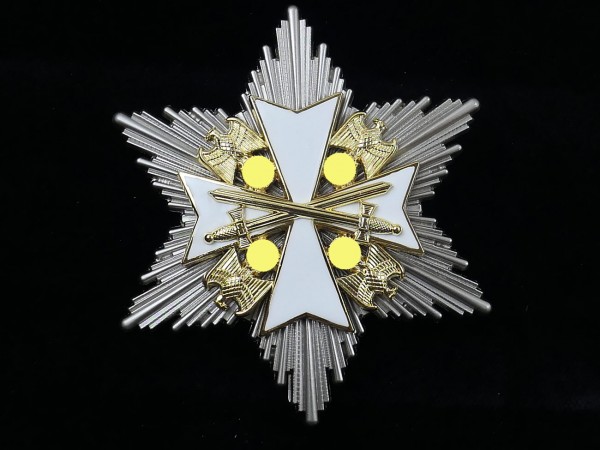 Order of Merit of the Teutonic Eagle Breast Star to the Cross of Merit with Swords Stage Silver