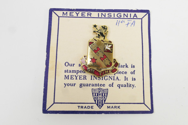 US WW2 Military Unit Crests Unit Insignia 11th Field Artillery Pin Medal Badge Badge