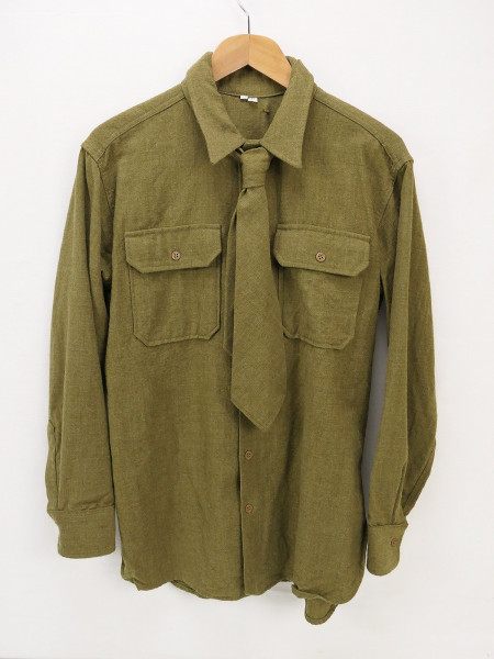 US WW2 Mustard Shirt M1937 Field Shirt Shirt with Binder Size 52 (Large) Repro