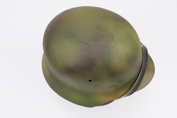 US Army WW2 M1C Paratrooper Steel Helmet with Fiber Liner + Chin Strap Chin Cap