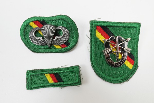 US Parachute Jump Wing oval - Beret Patch - Candy Bar Special Forces 1-10 Det. Europe