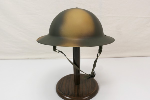 WW2 Plate Helmet British Steel Helmet With Chin Strap British Army Camouflage #3