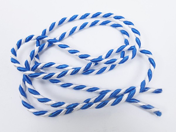 Cord strand Blue / White for SA shirt uniform length about 90cm