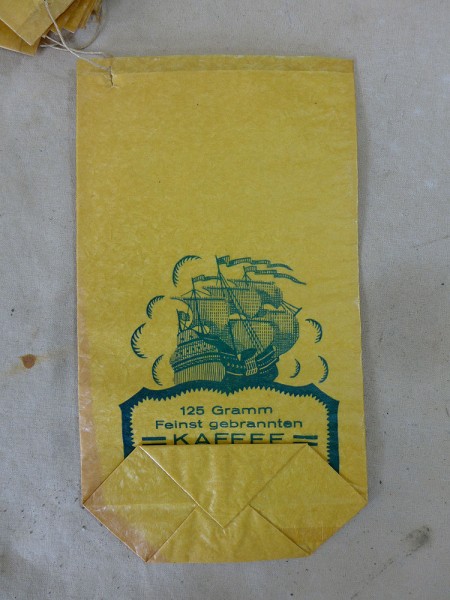Old original coffee bag for 125 gr coffee / colonial goods Schenk, Bamberg