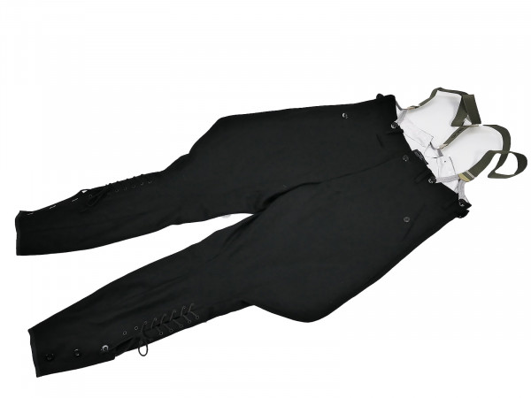 RZM M32 Breeches black wool cloth breeches officer uniform breeches with suspenders