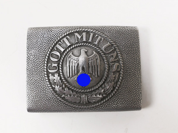 Wehrmacht belt buckle army aluminum manufacturer B&N 37