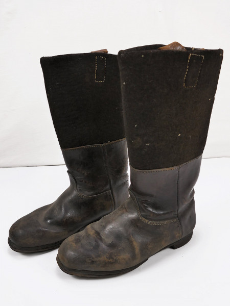 Wehrmacht pair of winter boots boots winter felt boots sole length 32.5cm wax boots