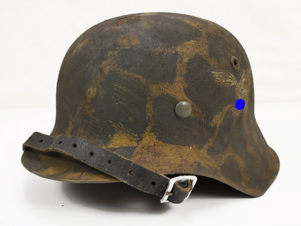 Luftwaffe steel helmet M42 camouflage helmet antique Battleworn size 58/59