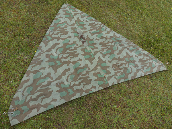Wehrmacht Original Zeltplane M31 splittertarn RBNR. Tent canvas camouflage tent canvas TOP late piece