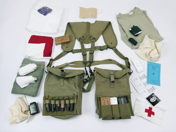 US WK2 MEDIC Suspenders System Harness Carrying Red Cross Paramedic with Contents