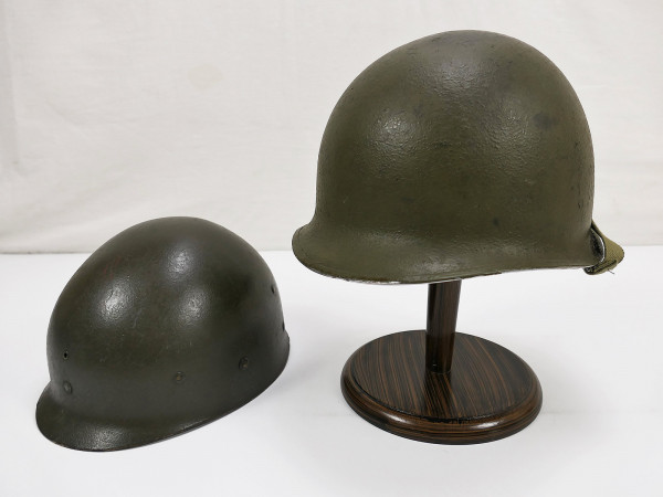 US ARMY WW2 M1 Fixed Bale Front Seam Helmet Steel Helmet with Liner