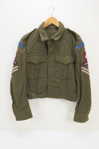 WW2 Original British Army BD Battle Dress Blouse Wool Jacket Airborne Parachute Regiment