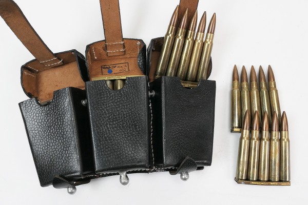 Carbine 98 cartridge bag with 6x loading strips a 5 cartridges K98
