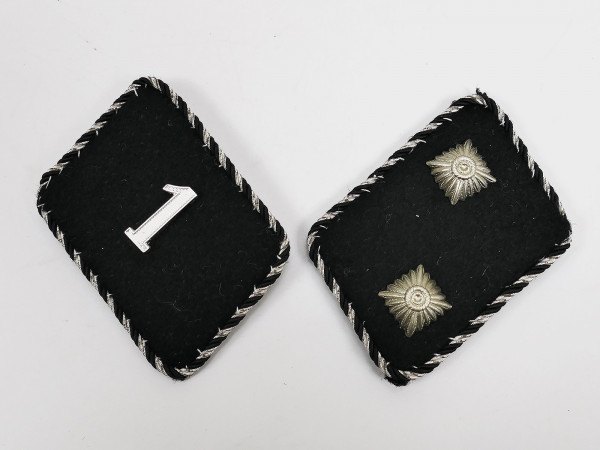 General SS rank insignia / collar patch 1st SS Standarte München USchaFü with RZM label