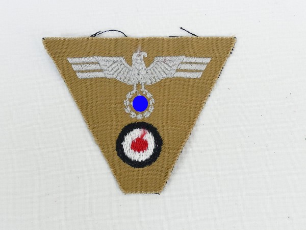 DAK Afrikakorps trapezoid cap badge army sand-coloured embroidered cap eagle field cap