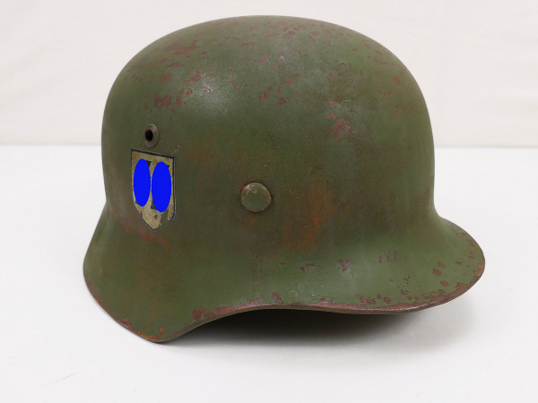 Waffen SS M35 camouflage helmet camouflage SD steel helmet size 58/59 apple green