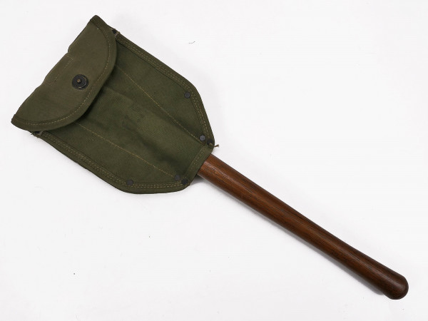 ORIGINAL US ARMY WW2 Folding Spade AMES 1945 with Pocket Entrenching Tool VERY BEAUTIFUL