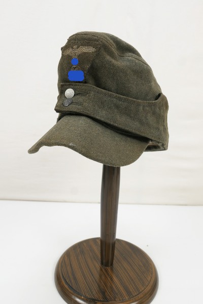 Waffen SS M43 field cap size 58 with trapeze effects from museum liquidation