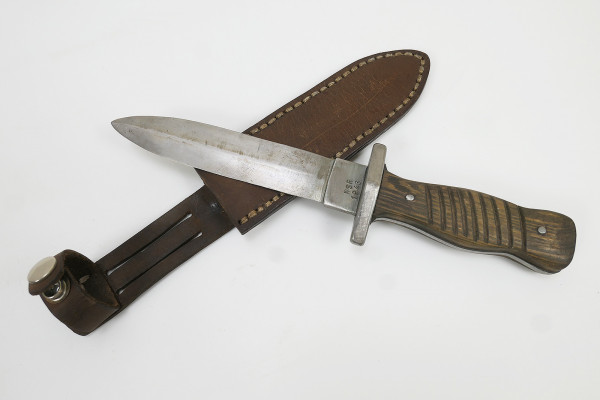 Wehrmacht original boot knife digging dagger with leather sheath WSR 1943