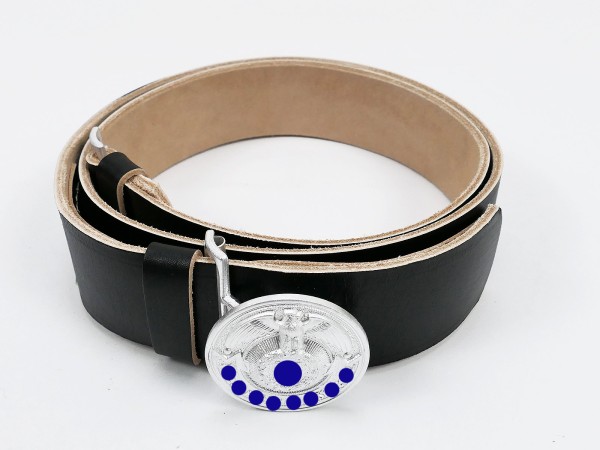 SS driver's belt with belt lock 120cm length leather belt officer driver's belt lock