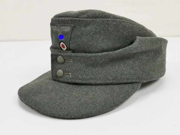 Wehrmacht M43 field cap woolen cloth with trapeze effects Baschlik cap size 58