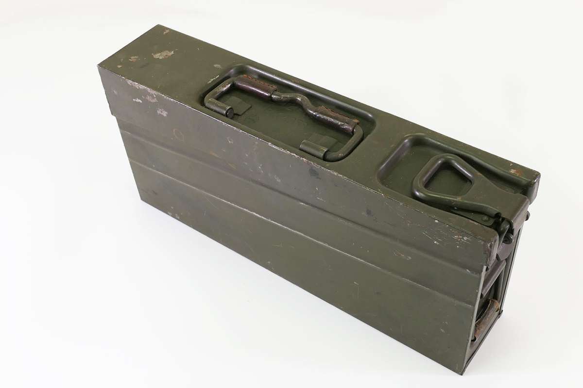 Machine gun MG1 cartridge box belt case 7.62x 51mm with 7 belts - early ...