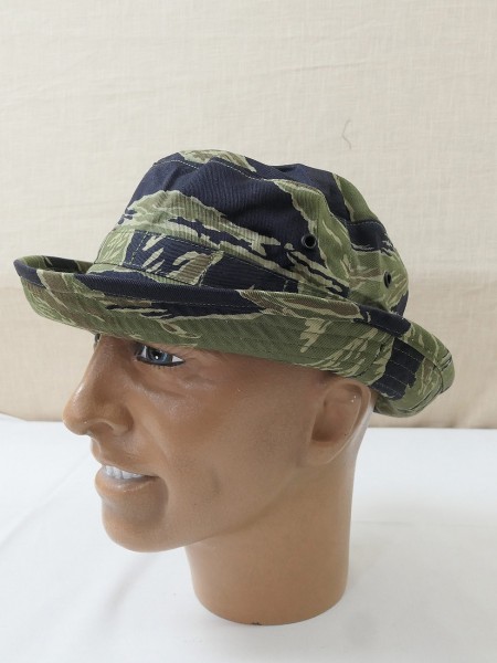 US ARMY Vietnam Tiger Stripe Boonie Bush Hat Jungle has Special Forces LRRP MIKE