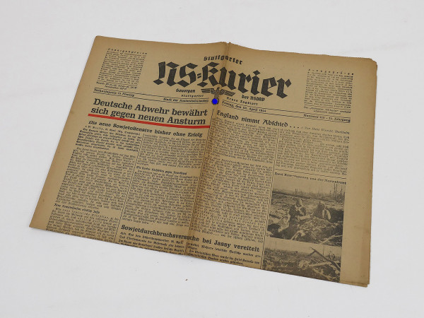 Stuttgarter NS-Kurier Zeitung No.115 - 14th issue April 28, 1944 NSDAP Gauorgan magazine